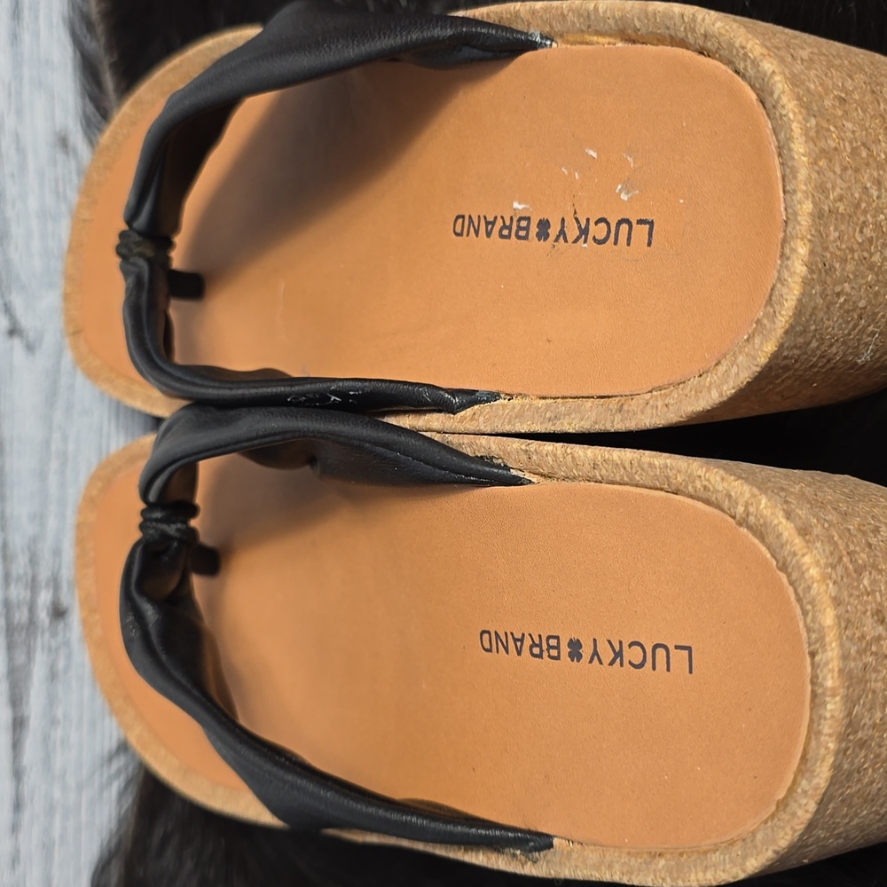 Lucky Brand Lellina Womens Leather Platform Sandals - Picture 6 of 8